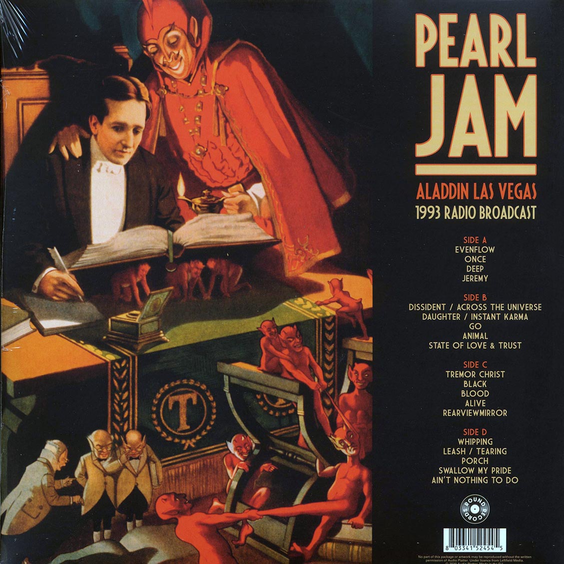 Pearl Jam-Aladdin Las Vegas 1993 Radio Broadcast-Limited Live Recording-Vinyl Record 2 LP