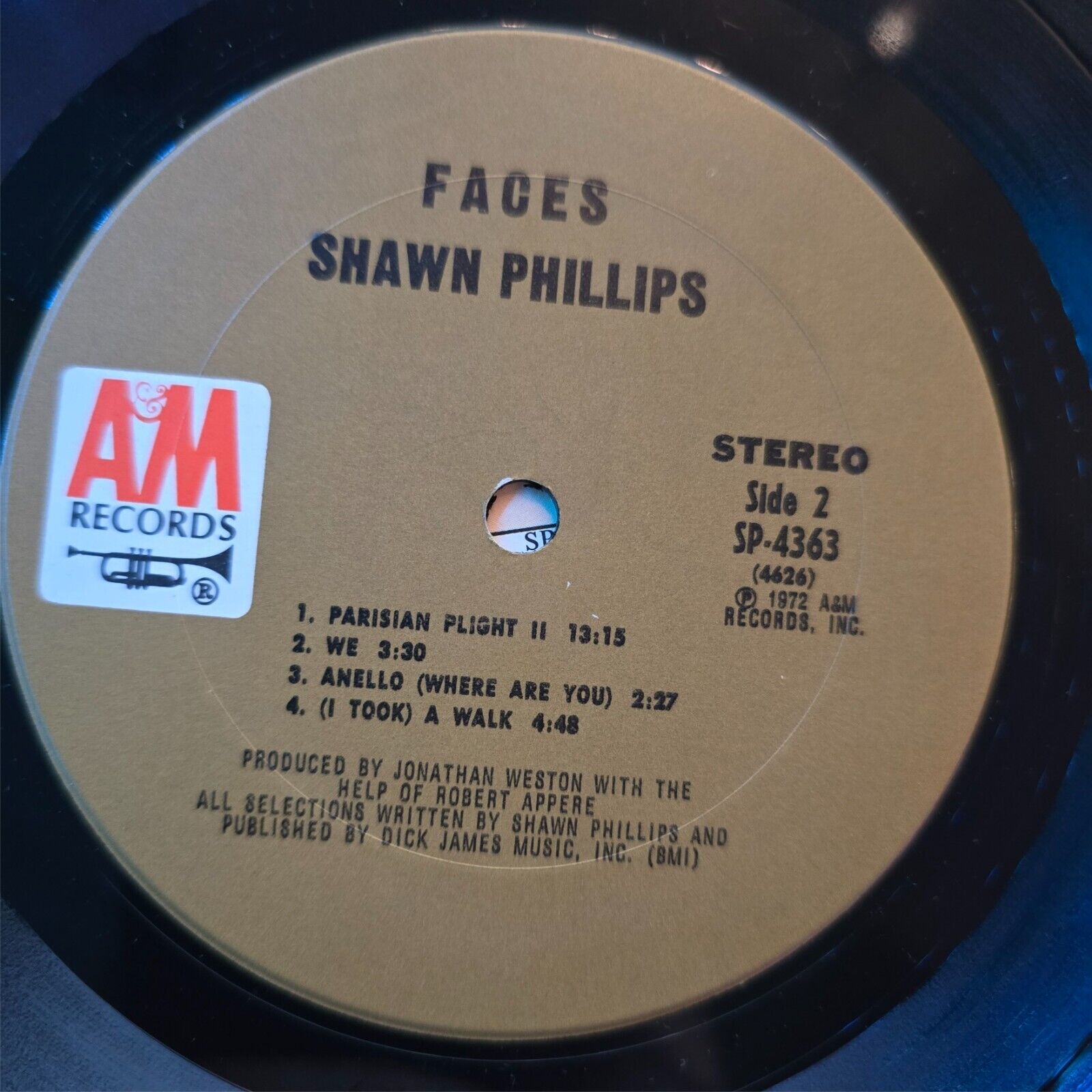 Shawn Phillips - Faces - 1972 A&M Records - SP 4363 - Vinyl Record LP