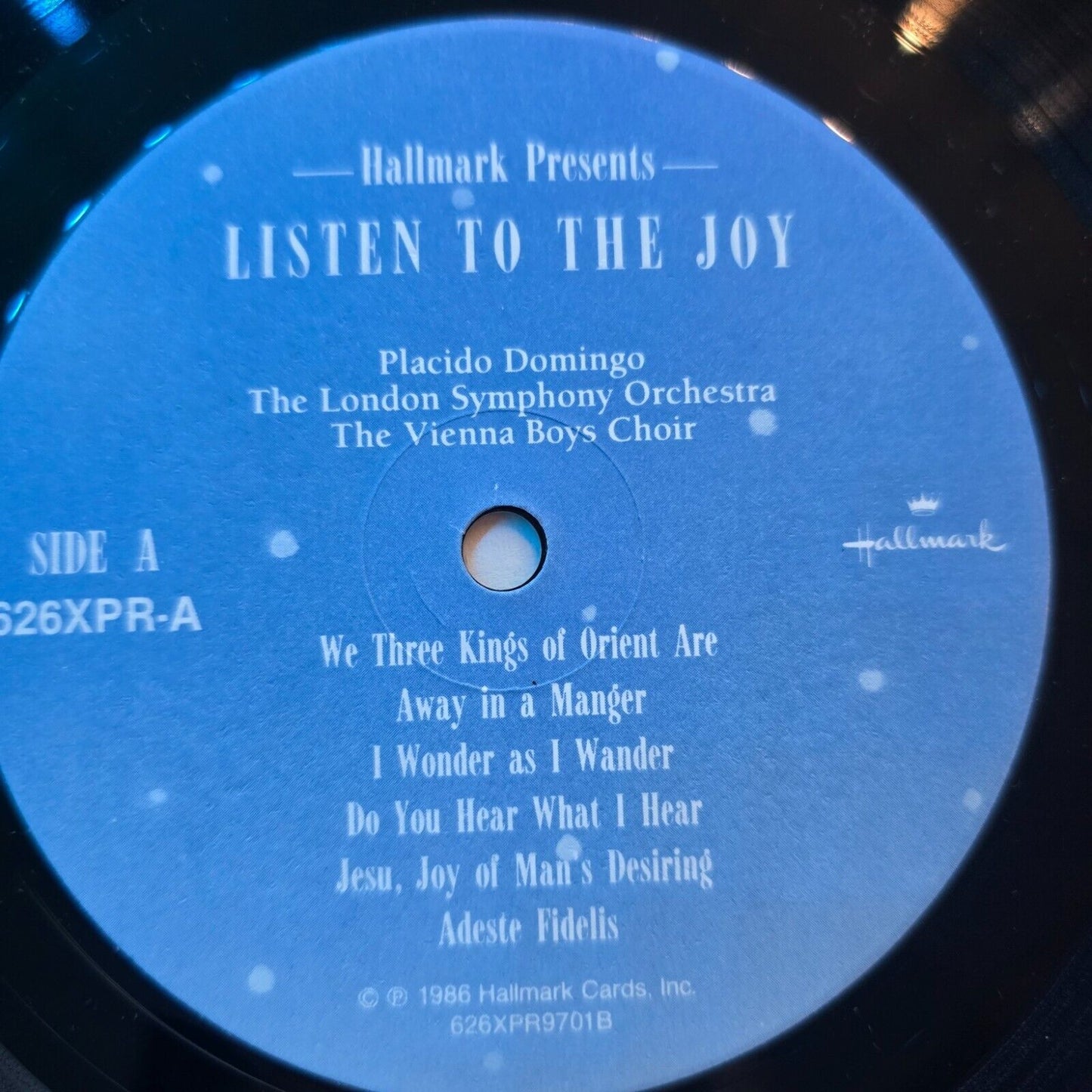 Placido Domingo- Listen to the Joy-London Symphony-Hallmark 626XPR97011 Vinyl