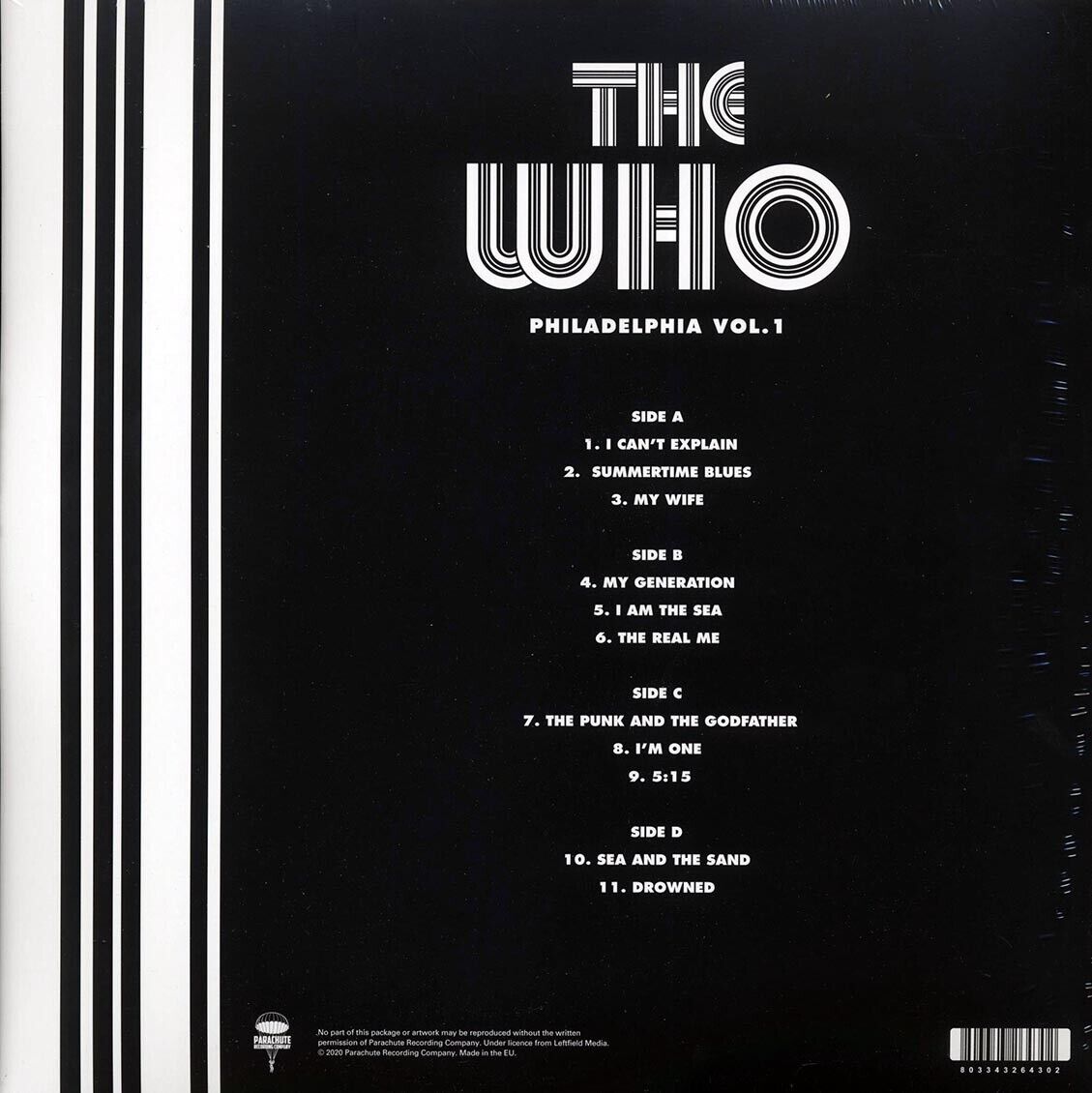 The Who Philadelphia - Volume 1 -2LP Live Recording Vinyl Record