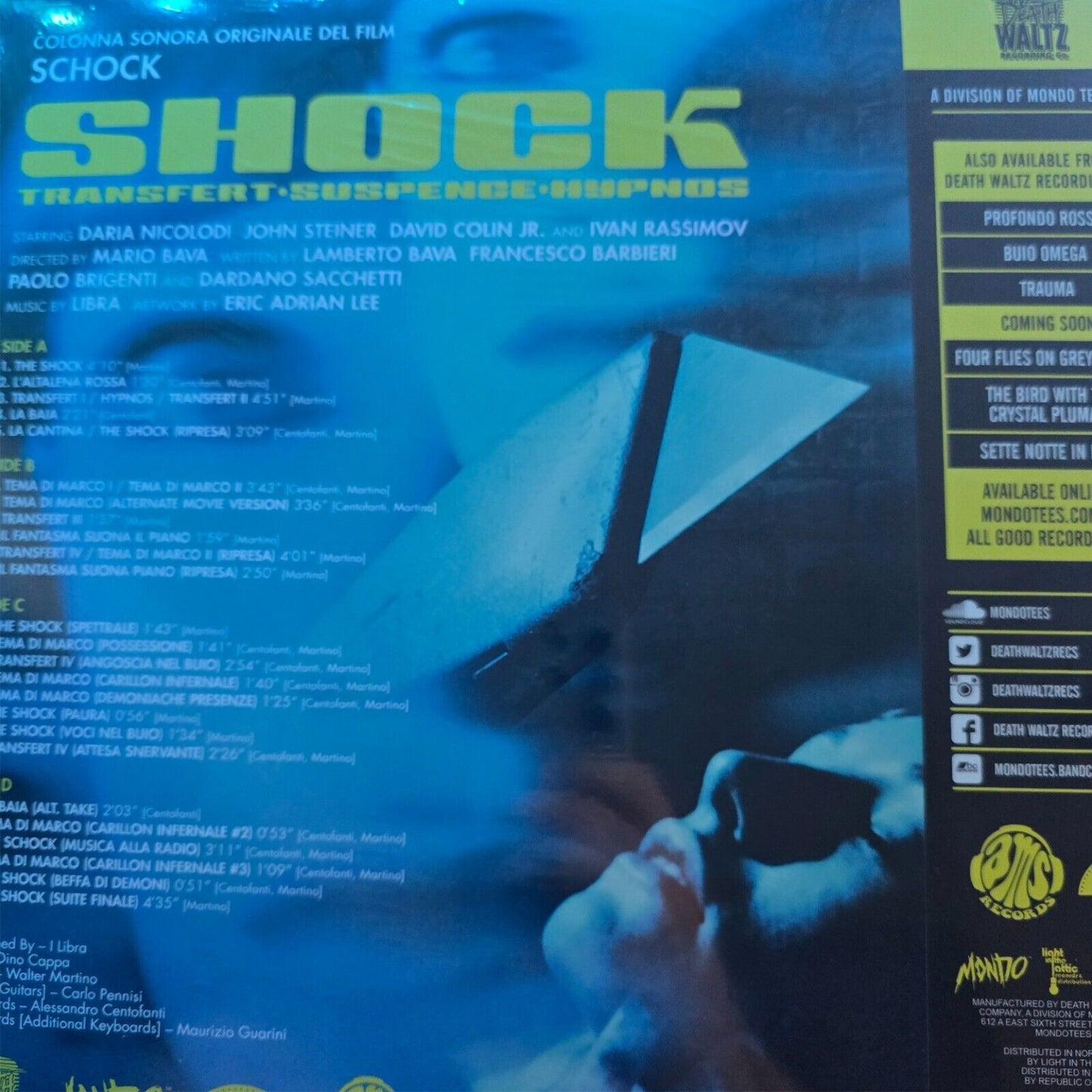 SHOCK : Libra Soundtrack- 2 LP Clear Yellow Colored Vinyl-Mondo