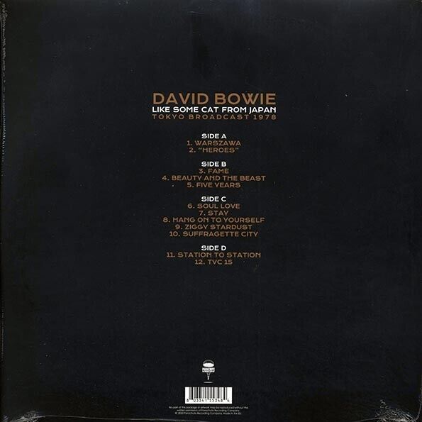 David Bowie -Live in Tokyo 1978- 2LP Limited Edition Clear Vinyl Record