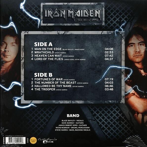 Iron Maiden - Tel Aviv 1995 - Limited Edition Live Recording Vinyl Record LP