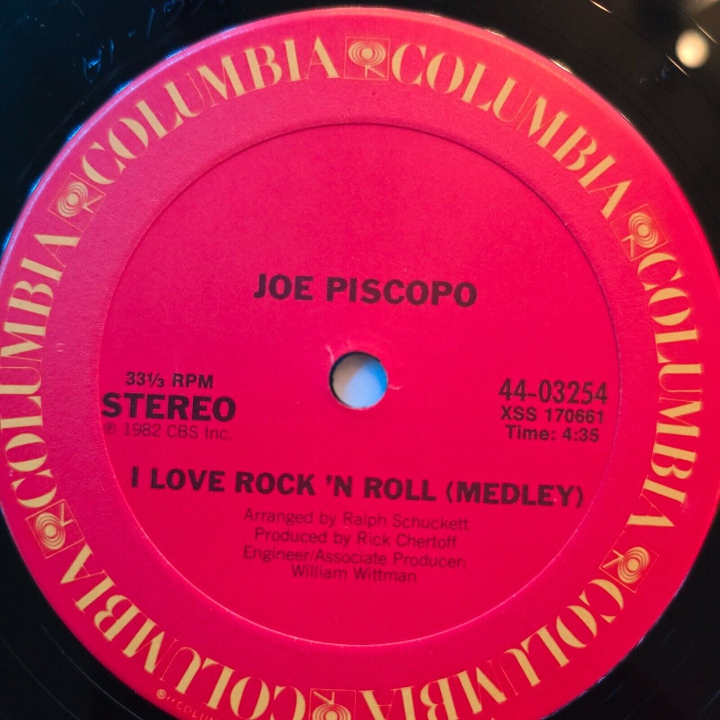 JOE PISCOPO -1982 EP I LOVE ROCK & ROLL-MEDLEY 44-03254