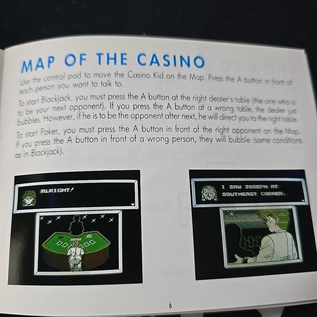 Casino Kid NES Manual Only 