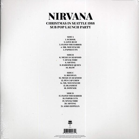 Nirvana-Christmas in Seattle 1988-2 LP Limited LIve Recording Vinyl