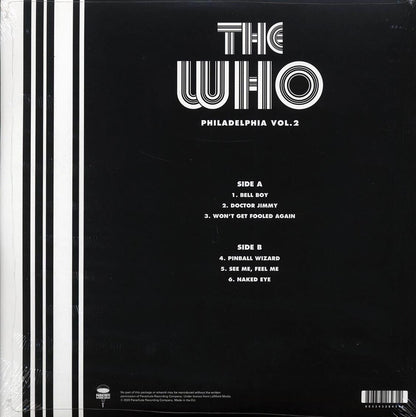 The Who-Philadelphia Volume 2- Live Recording Vinyl Record LP