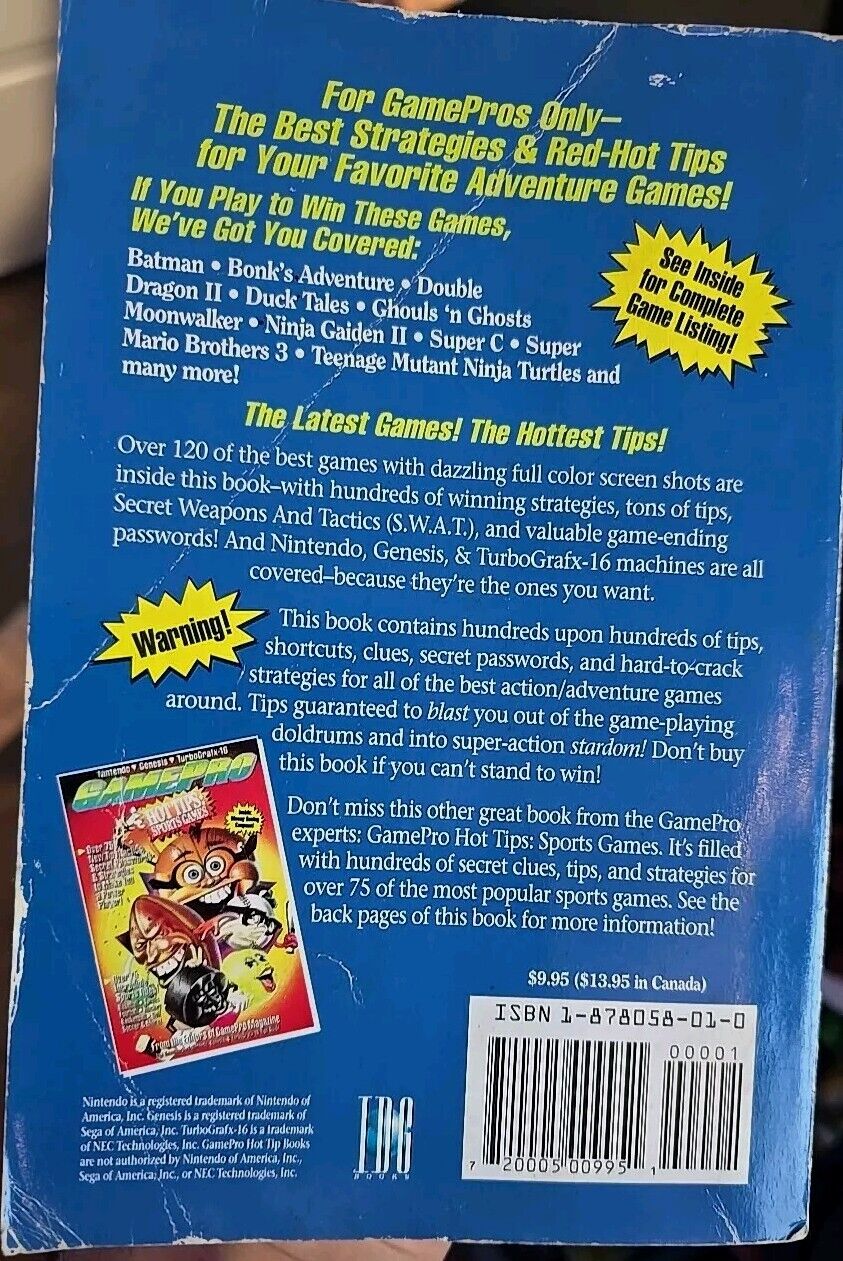 Gamepro Hot Tips: Adventure Games- Paperback Book 