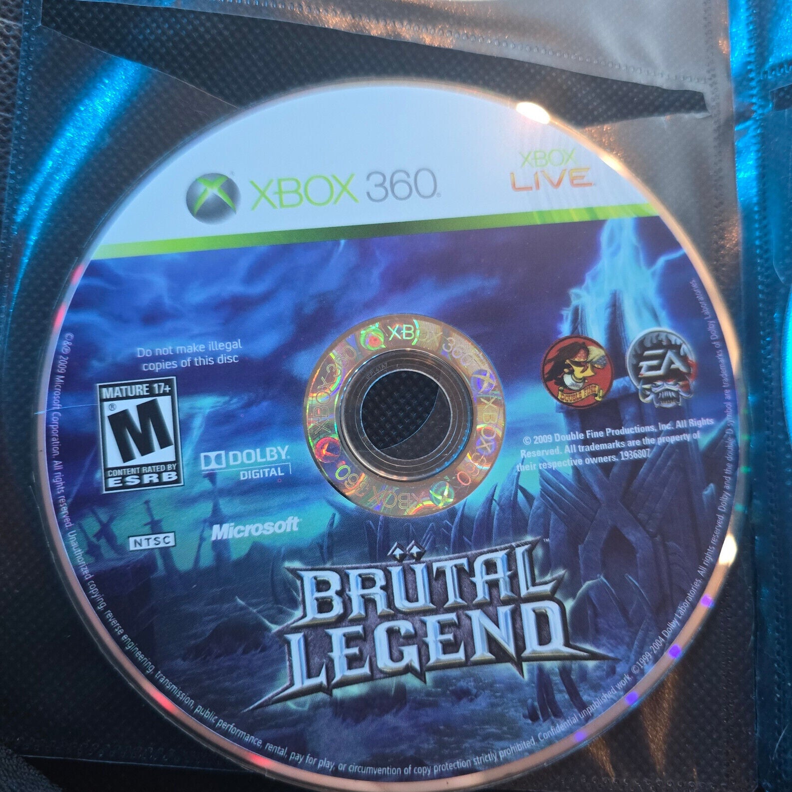 Brutal Legend (Microsoft Xbox 360, 2009) Disc Only