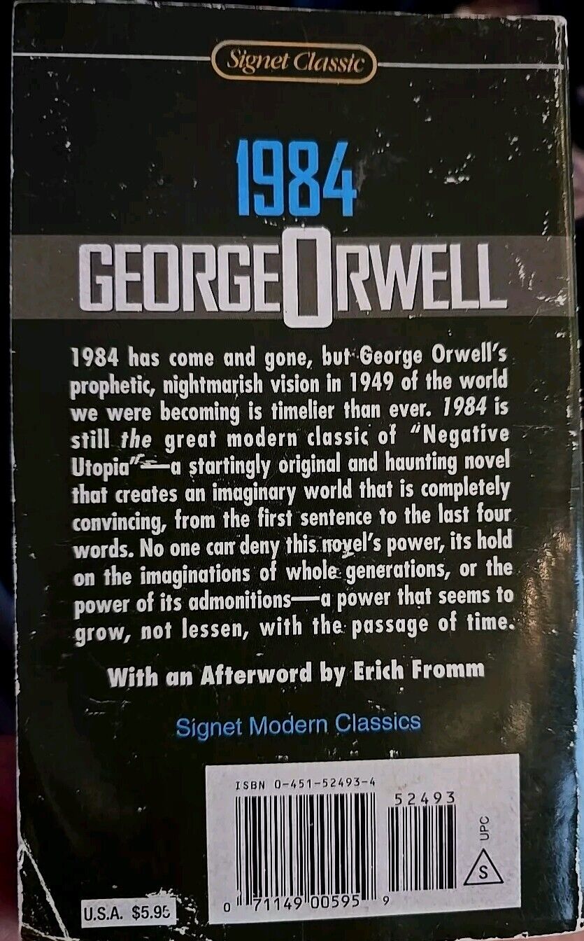 1984 by George Orwell Signet Classic Paperback 1981 