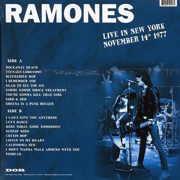 Ramones-Live in New York 1977-180g Orange Vinyl Record LP