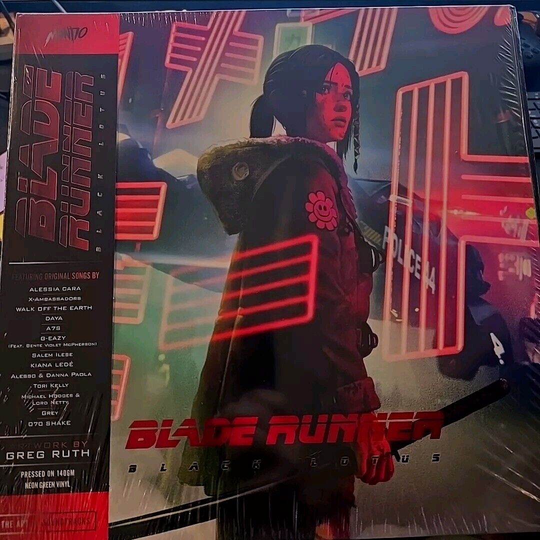 Blade Runner:Black Lotus-Soundtrack-Mondo-Neon Green Vinyl Record LP