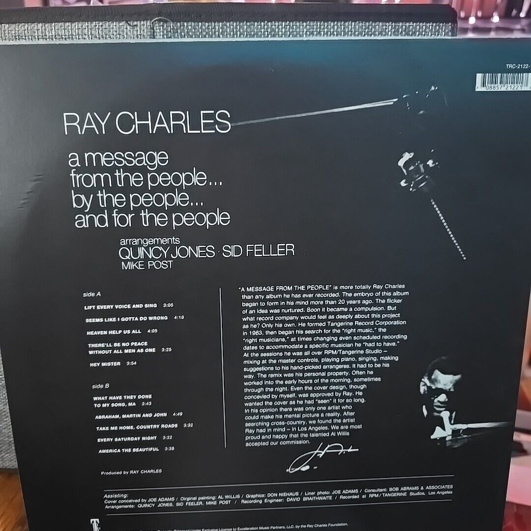 Ray Charles - A Message From the People - Vinyl record LP- Played Once 