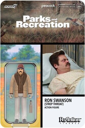 Super7 - Parks And Recreation - ReAction Wv4 - Ron Swanson (Strep Throat)