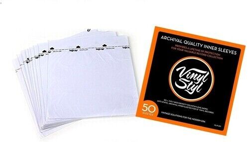 Vinyl Styl™ 12 Inch Vinyl Record Archive Quality Inner Sleeves - Anti-Static