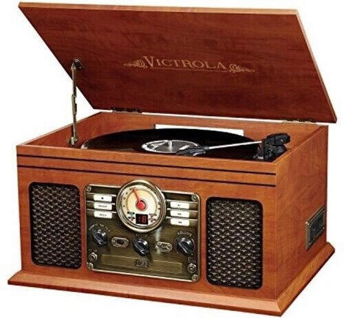 Victrola 6-in-1 Bluetooth Record Player/CD/Cassette